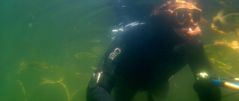 Подводная охота на озере Глубоком