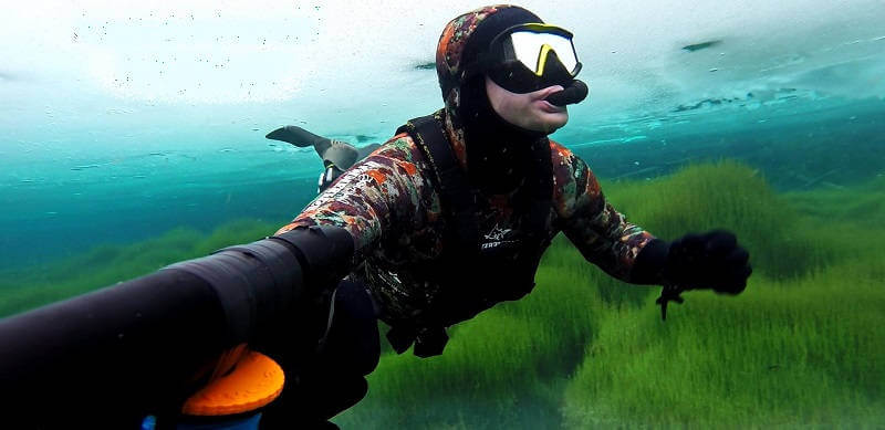 Подводная охота на Суводьском озере