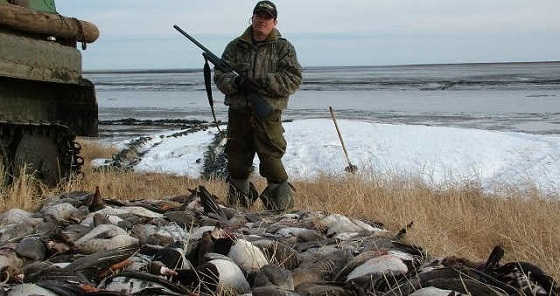 Охота на гусей в Якутии видео