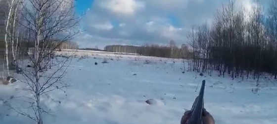 Зимняя охота в Сибири