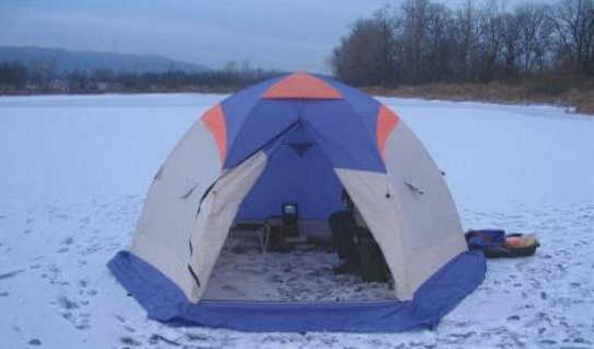 Видео зимней рыбалки в палатке