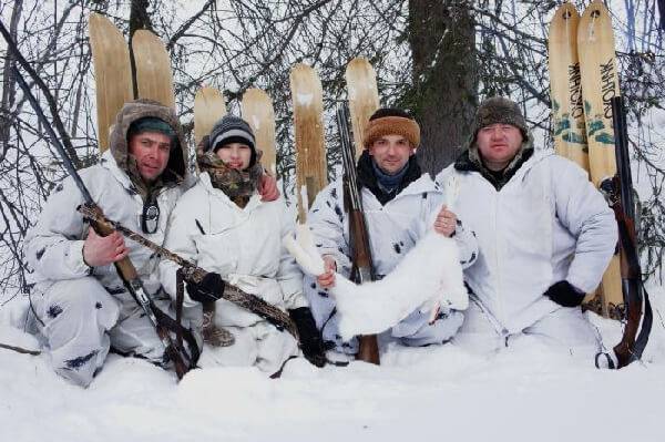 Зимняя коллективная охота