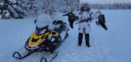 Снегоход без проблем доставит вас к месту охоты по труднопроходимым местам