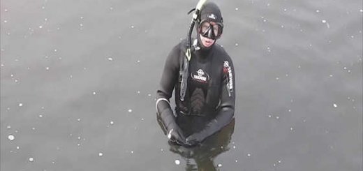 Видео подводной охоты зимой