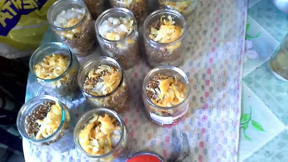 Каша с мясом в автоклаве