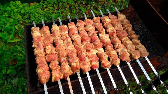 Шашлык из потрохов ягнёнка