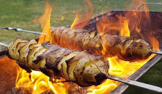КАРТОШКА С МЯСОМ НА ШАМПУРАХ