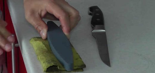 Метод заточки ножа против шерсти
