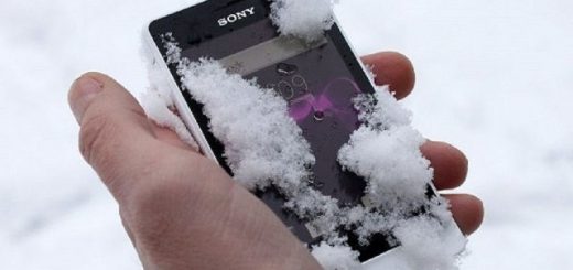 Мобильный телефон в мороз