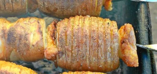 ШАШЛЫК ИЗ КАРТОШКИ С САЛОМ