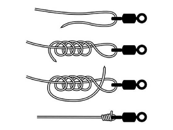 Рыболовные узлы, связывающие с помощью хлопкового бутона
