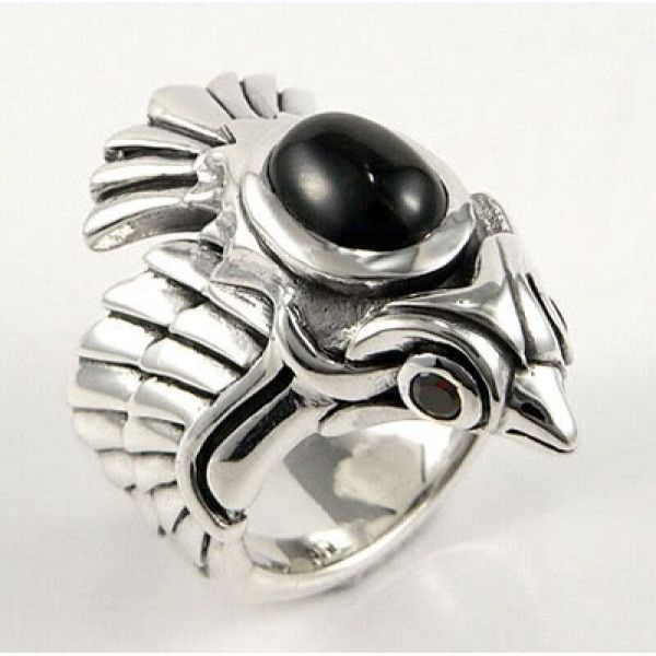 Мужское серебряное кольцо – птица Феникс