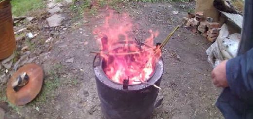 Бездымная печка для сжигания мусора