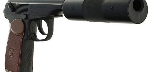 Пневматический пистолет MP-654K-22 с глушителем