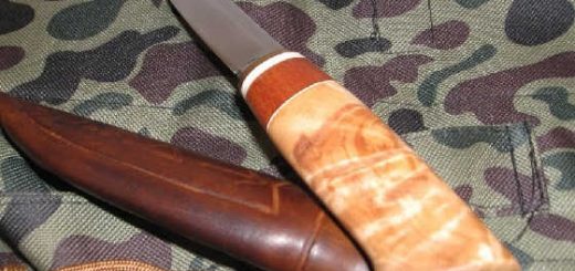 Изготовление рукоятки для ножа из берёзовой сувели