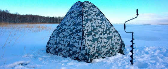 Зимняя рыбалка в палатке в Архангельской области