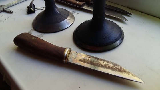 Изготовление ножа из тепловозного клапана