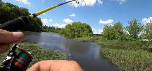 Рыбалка на реке на спиннинг летом