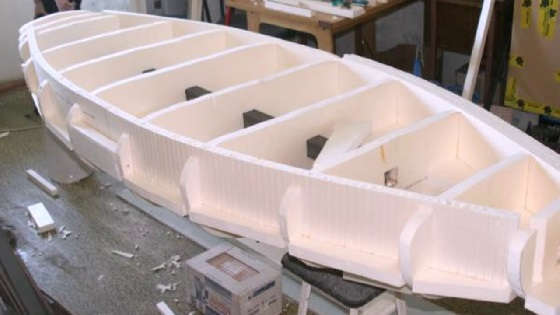 Изготовление лодки из пенопласта