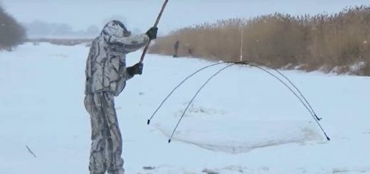 Рыбалка хапугой хлопком в Сибири в глугозимье