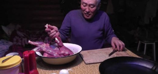 Поджарка мяса кабарги