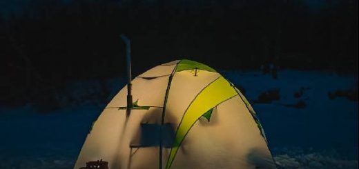 Зимняя рыбалка с ночёвкой в палатке