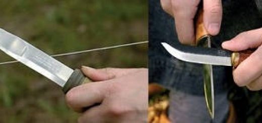 Заточка ножей в полевых условиях