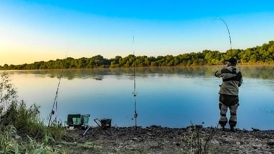 Рыбалка на реке на сало и пенопласт