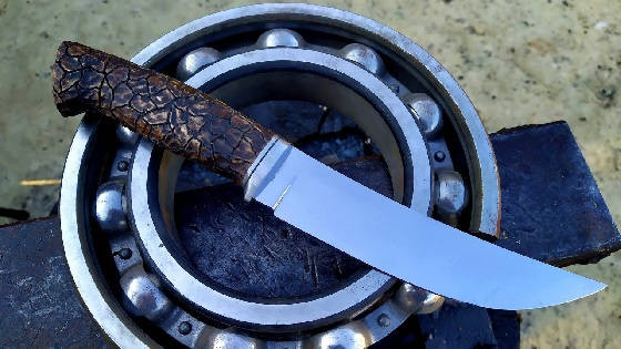 Изготовление ножа из большого подшипника