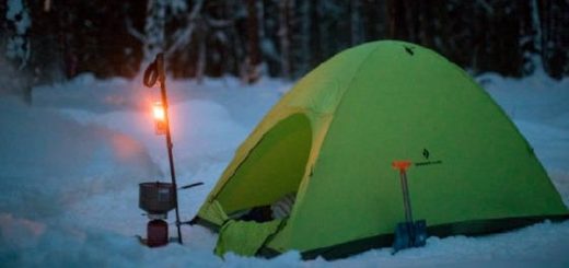 Снежный кемпинг с горячей палаткой