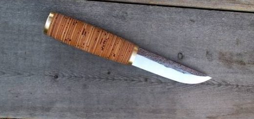 Рукоятка для ножа из бересты