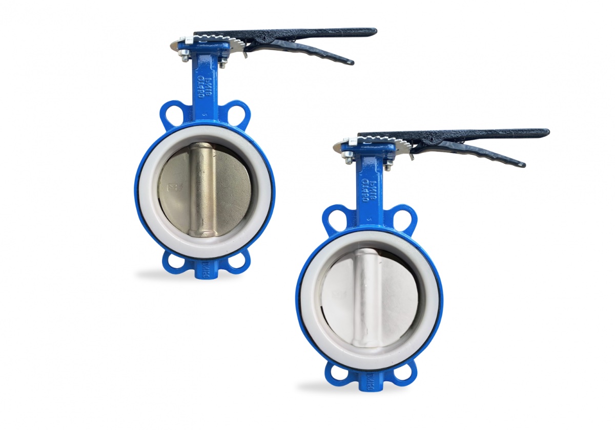 Затворы дисковые центрические с покрытием PTFE