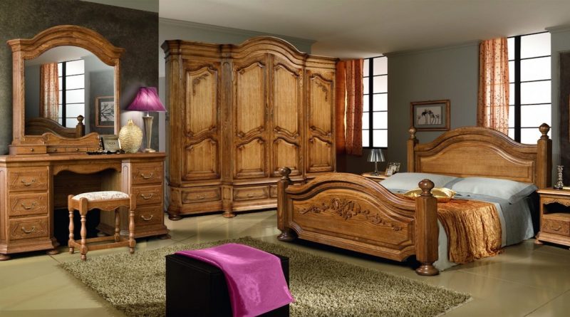 Мебель для спальни из массива дерева